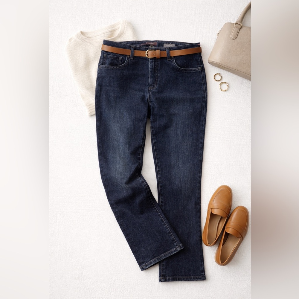 Gloria Vanderbilt Amanda Petite Bootcut Jeans Dark Wash 16P - Picture 3 of 10